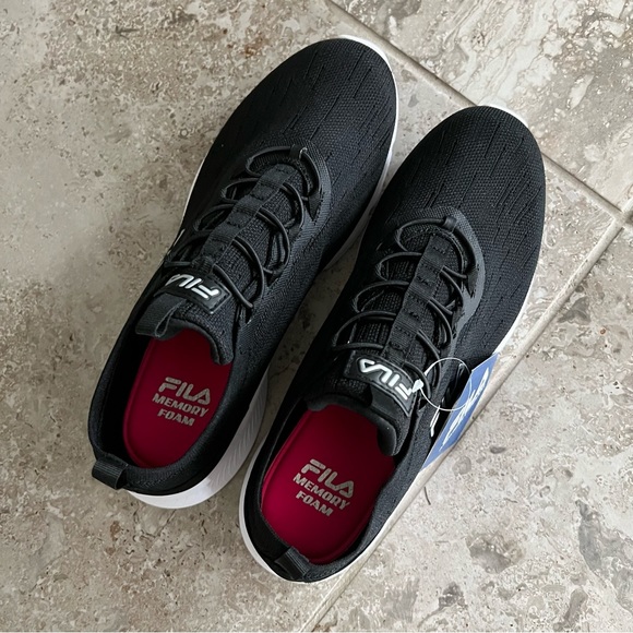 Fila Sneakers Memory Galaxia 3 Walking Shoes Black White Size 10M NEW - Picture 9 of 15